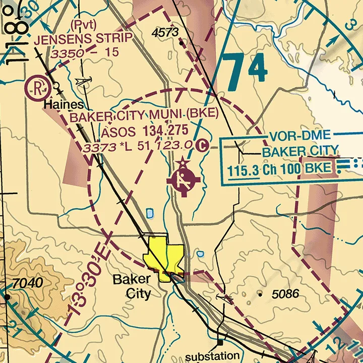 Excerpt of the FAA Seattle sectional chart for question 12